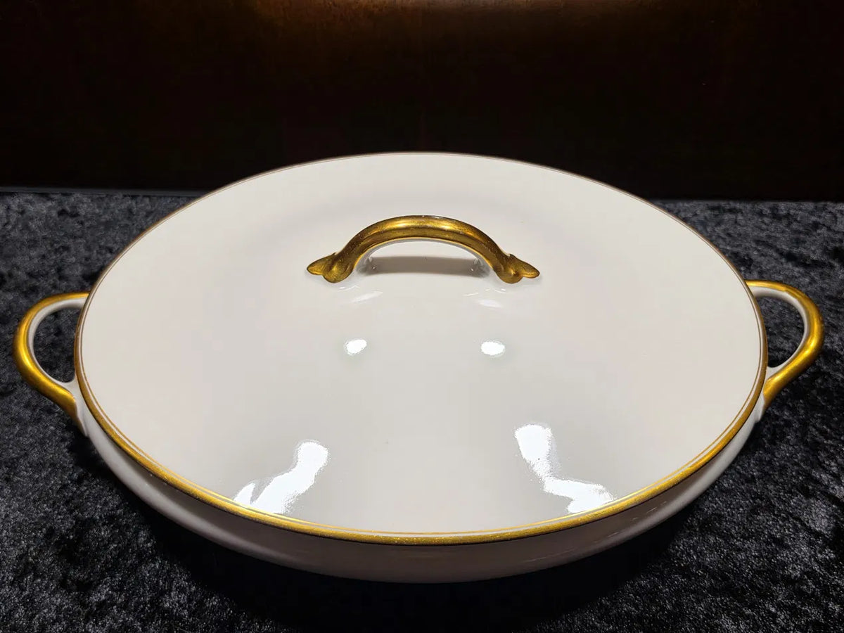 CH Field Haviland Limoges Gold Band Serving Suite, 8-Piece, Circa 1900-1941