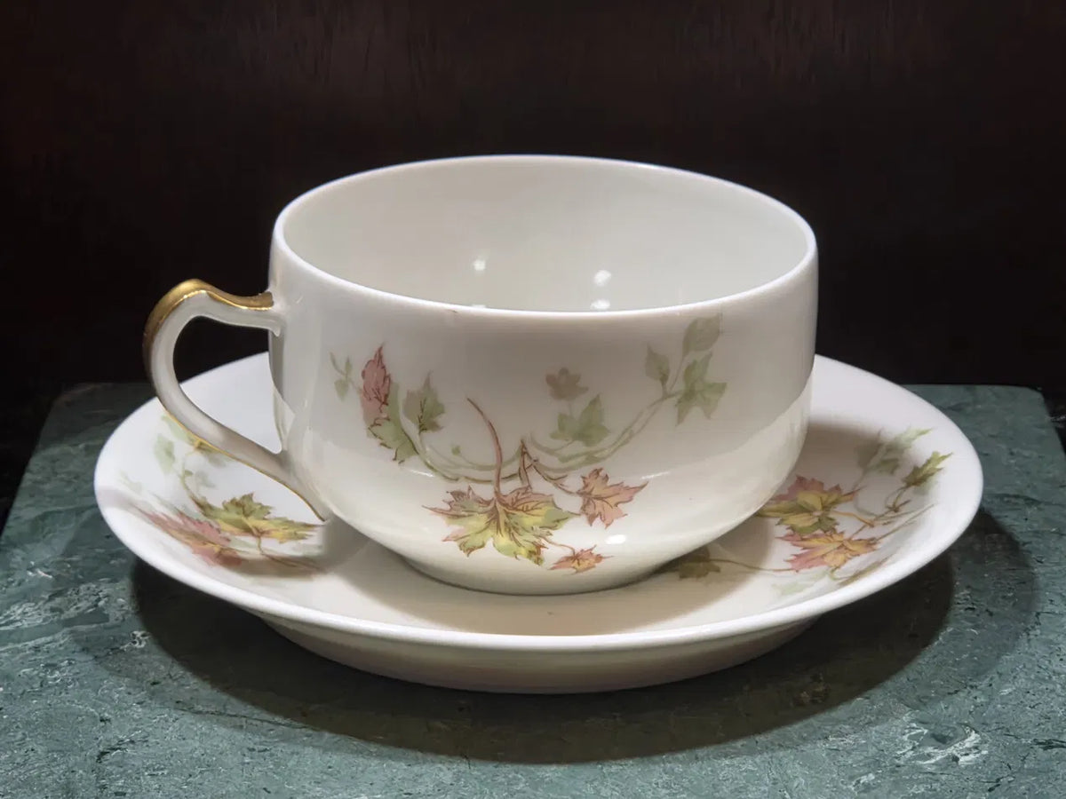 "Autumn Leaf" Luncheon Service for 10 + Platters- Schleiger 60- Antique Haviland Limoges- Circa 1894–1931 | 52 Pieces