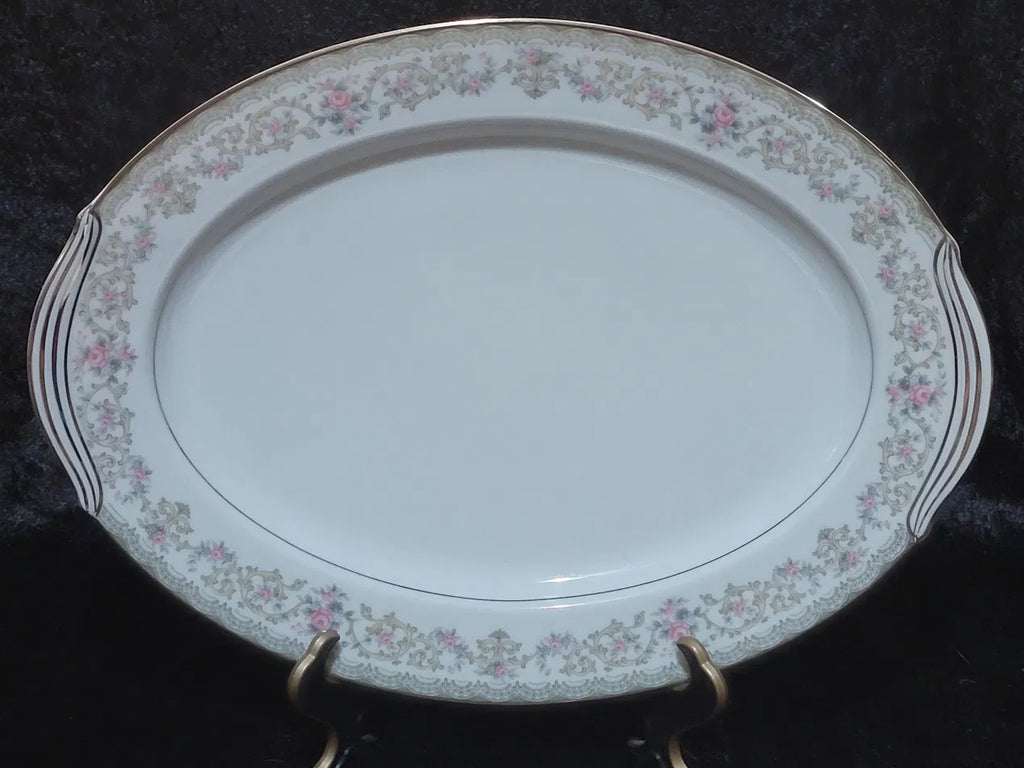 Noritake "Edgewood" Pattern #5807 — Complete Service for 4 with Serving Platters, Vintage Japan, Circa (1957–1973)