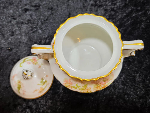 Haviland Limoges "Poppy" Covered Sugar Bowl, France, Circa 1893–1930